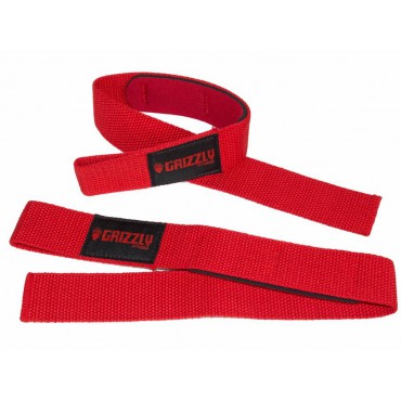 Ремни для тяги Grizzly Fitness Neoprene Lifting Strap 8611-32, пара, красные